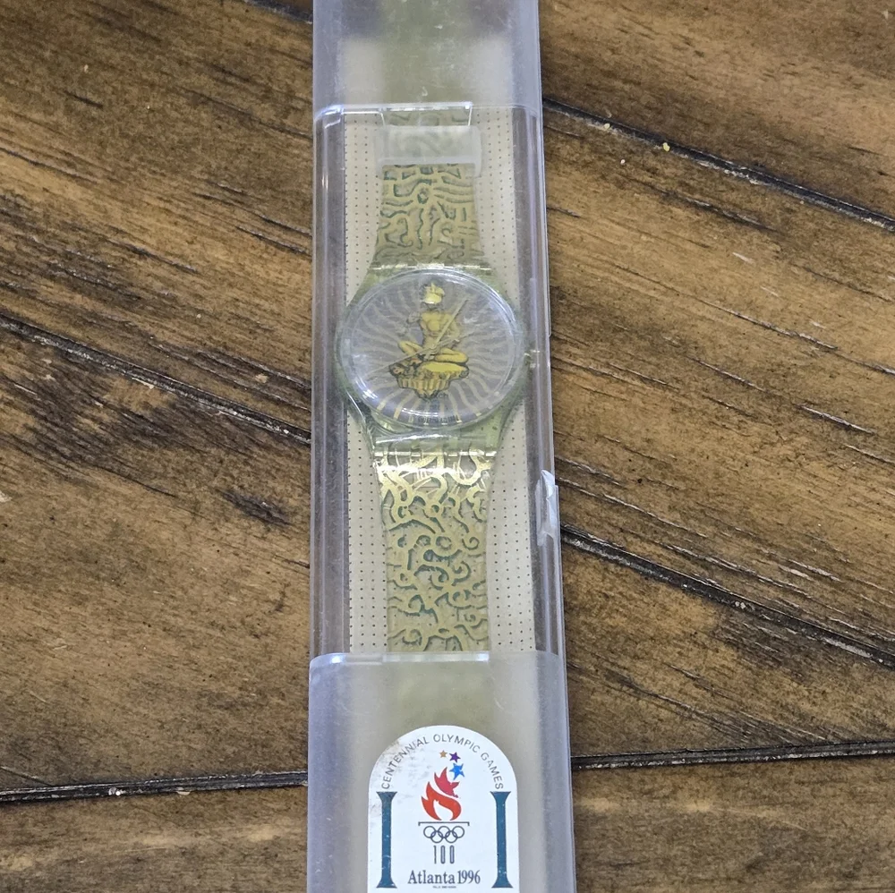 Swatch Green and Gold Artistic Timepiece - Picture 3 of 6